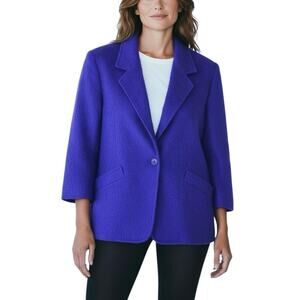 Vintage 80s Lombardi Violet Mohair Jacket - XL